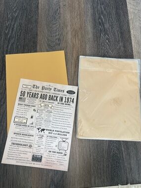 (47) New 5 pc 50th birthday card